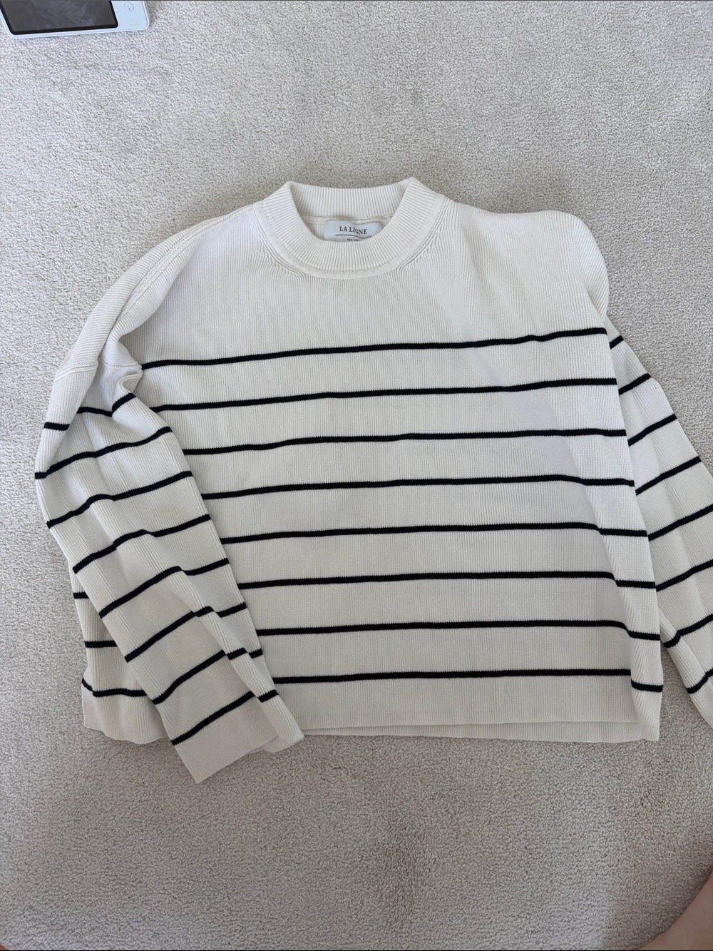 La Ligne Leo Striped Crewneck Sweater Small